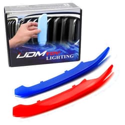 iJDMTOY Exact Fit 3pc Set Iconic Tri-Accent Grille Insert Trims Compatible with 2016-2019 X1 Sport Center Kidney Grilles (8 Beams)