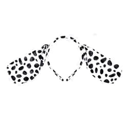 Chriseen 1set Plush Spotted Dog Ear Shape Hairband Cosplay Tail and Bowtie Suit Birthday Party Set for Children Adult