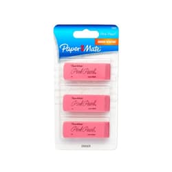 Paper Mate Pink Pearl Erasers, Medium, 3 Count