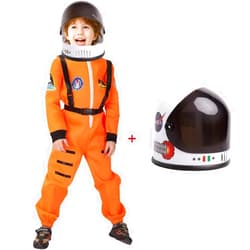 eccbox Kids Astronaut Costume Space Suit Role Play Dress Up with Movable Visor Helmet