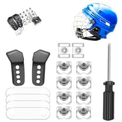 Vdaxvme 31Pcs Helmets Repair Kits Football Hockey Helmets Hardware Including Visors Clip Chin Straps Adapter Screw Nut Enduring