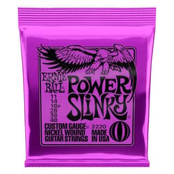 Ernie Ball Power Slinky Nickel Wound Electric Guitar Strings, 11-48 Gauge (P02220)