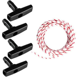 BlueStars Recoil Starter Rope 10-Meter (Diameter: 3.0mm) Pull Cord with 4 Pieces Starter Handle by BlueStars - Exact Fit for Lawn Mower Chainsaw Trimmer Edger Brush Cutter Engine Parts