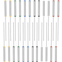 BetterJonny 24pcs Fondue Forks, BetterJonny 9.4In Stainless Steel Fondue Sticks Color Coded Cheese Forks with Heat Resistant Handle for Hot Pot Barbecue 6 Colors