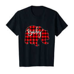 Red Plaid Matching Family Bear Christmas Buffalo Kids Red Plaid Baby Bear Matching Family Christmas Eve Buffalo T-Shirt