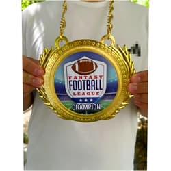 TUOYU Custom Metal Fantasy Football Champion Award Medal 6.3