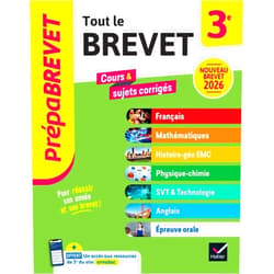 Jeanne-France Bignaux,Fabien Madoz-Bonnot,Emmanuelle Michaud,Nicolas Nicaise,Cécile Gaillard,Laure Pequignot-Grandjean,Gaëlle Perrot,Isabelle Provost,Louise Taquechel,Marie-Caroline Bureau,Jean-Pierre Bureau,Joël Carrasco,Marielle Chevallier,Christophe Clavel,Gaëlle Cormerais,Christine Formond,Guillaume d'Hoop Prépabrevet - Tout le nouveau brevet 2026 - 3e (toutes les matières): tout-en-un pour réussir sa 3e et son brevet