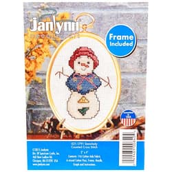Janlynn 21-1791 14 Count Snowlady Mini Counted Cross Stitch Kit, 3