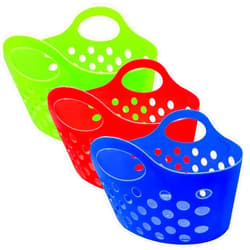 Greenbrier International Assorted Multicolor Basket with Handles 3ct