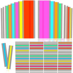 Crtiin 64 Pieces Guided Reading Strips with 2 Styles Highlighter Bookmarks Reading Strips Colored Overlay Reading Tracking Rulers Dyslexia Tools for Kids Students Teacher Supply, 2 Sizes (Simple Style)
