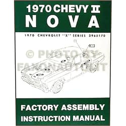 By GM CHEVROLET CHEVY II NOVA (Adapter, Afterword, Artist, Author, Colorist, Compiler, Composer, Contributor, Creator, Drawings, Foreword, Painter, Reader, Series Editor, Technical Editor) 1970 Chevy Nova Bound Reprint Assembly Manual