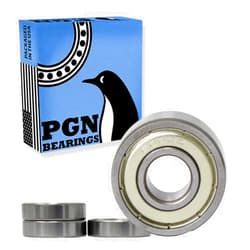 PGN Bearings PGN (4 Pack) 6000-ZZ Bearing - Lubricated Chrome Steel Sealed Ball Bearing - 10x26x8mm Bearings with Metal Shield & High RPM Support