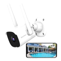 Septekon 2K Security Cameras Outdoor, 2.4G WiFi Cameras for Home Security with Two-Way Audio, Night Vision, IP66 Waterproof, Motion Detection Alarm - P30