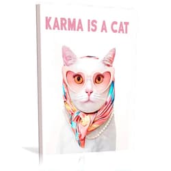 ERIVOE Taylor Song Lyrics Wall Art Karma Is A Cat Album Poster 12x16 Inch Framed Pink Room Aesthetic Music Album Canvas Print for Fans Bedroom Wall Decor