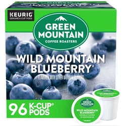 Green Mountain Coffee Roasters Wild Mountain Blueberry Keurig Single-Serve K-Cup pods, Light Roast Coffee, 96 Count (4 Packs of 24)