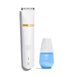 Bushbalm Nude Ingrown Oil (30 ml) for Ingrown Hair & Razor Bumps Prevention, and Francesca Trimmer Electric Shaver for Close Grooming and Pre-Wax Preparation