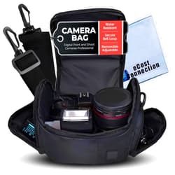 ECostConnection Medium Soft Padded Camera Equipment Bag/Case for Nikon, Canon, Sony, Pentax, Olympus Panasonic, Samsung & Many More