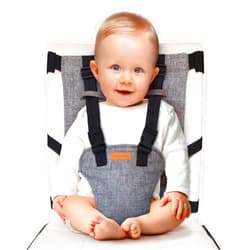 Liuliuby Compact Travel High Chair | Portable High Chair for Baby | Baby Travel Essential Harness Seat | Must Haves for Vacations, Restaurants, Family Visits with Babies | Portable Highchair Seat with Straps