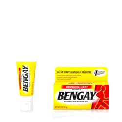 Bengay Vanishing Scent Bengay Pain Relief Gel, Non-Greasy Topical Pain Reliever with Cooling Menthol, 2 oz