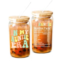 NewEleven Gifts For Aunt - Aunt Gifts From Niece, Nephew - Birthday Gifts For Aunt, New Aunt, Auntie, To Be Aunt, Aunt Announcement, Promoted To Aunt - 16 Oz Coffee Glass