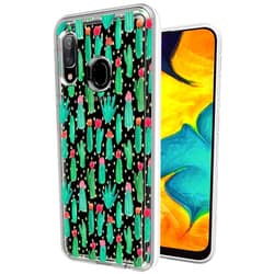 Topeiye Flowers Clear Slim Designed for Galaxy A20 Case, Galaxy A30 Case Shock-Absorption Floral Flexible Soft TPU Rubber Protective Cover for Samsung Galaxy A20/Galaxy A30 (Cactus)