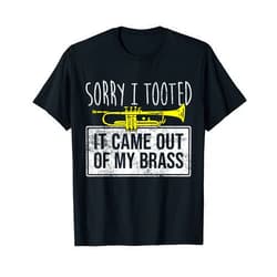 Trumpeter Gifts & Marching Band Accessories Brass Trumpet Player Marching Band Trumpeter Brass Band T-Shirt