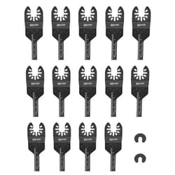 BBYPP 14pcs Oscillating Saw Blades, 3/8 Inch Professional Universal Multitool Blades for Wood Plastic Soft Metal, Quick Release Durable Oscillating Wood Saw Blades Fit Most Models