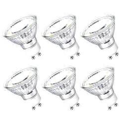 Lepro LE GU10 LED Light Bulbs Non-Dimmable, 5000K Daylight White GU10 Bulb Replacement for Recessed Track Lighting, 4W LED Bulbs with 100°Flood Beam for Kitchen, Range Hood, Living Room, Bedroom, 6 Pack