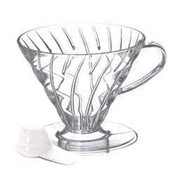 Hario V60 Plastic Coffee Dripper, Size 02, Clear