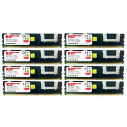 KOMPUTERBAY 64GB Kit (8x8GB) Fully Buffered DDR2 Server Ram/Memory PC2-5300 667MHz DDR2 DIMM ECC (Fully Buffered) FBDIMM 240 Pin 1.8V
