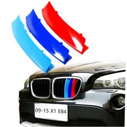 Lanyun Compatible with bmw X1 E84 2009-2015 accessories Color Grill Stripes Trims with 7 Beam Kidney Grille