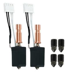 Shion.Kwoo 2-Pack 0.4mm Ceramic Kobra S1 Hotend with Extra 0.2mm, 0.4mm, 0.6mm, 0.8mm Hardened Steel Nozzles Upgrade Heating Cartridge 200K Thermistor, Replacement Extruder Kit for Anycubic Kobra S1/ACE Pro