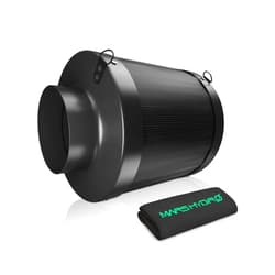 MARS HYDRO 6 Inch Carbon Filter, Inline Air Filter Odor Control with Australian Virgin Charcoal, Carbon Filter for Inline Fan, Grow Tent, Hydroponics, Pre-Filter Included, Reversible Flange