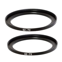 Fotasy (2 Pcs) 62-72MM Step-Up Ring Adapter, 62mm to 72 mm Steps Up Filter Ring Adapter, 62 mm Male 72 mm Female Stepping Up Ring for DSLR Camera Lens ND UV CPL Infrared Filters