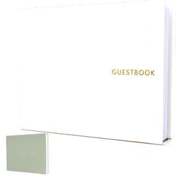 ZICOTO Beautiful Linen Wedding Guest Book for Your Wedding Reception - Simply Elegant Guestbook to Sign in and Add Polaroid Photos - The Perfect Baby Shower Guest Book and Addition to Your Big Day
