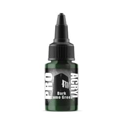 Monument Hobbies 036-Pro Acryl Dark Camo Green Acrylic Model Paints for Plastic Models - Miniature Painting, no-clog cap, comes loaded with glass agitator