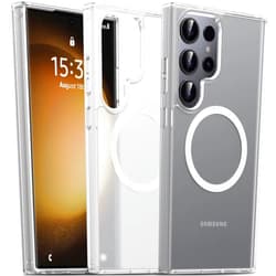 Oterkin Magnetic for Samsung Galaxy S23 Ultra Case Matte, S23 Ultra Phone Case Compatible with MagSafe Frosted Translucent Shockproof Anti-Scratch Slim Fit Case Military Grade Protection (Clear Matte)