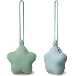 Moonkie Silicone Pacifier Holder Case, Cute Portable Pacifier Storage Case, 2 Pack