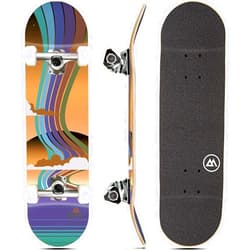 Magneto Complete Skateboard | Maple Wood | ABEC 5 Bearings | Double Kick Concave Deck | Kids Skateboard Cruiser Skateboard | Skateboards for Beginners, Teens & Adults (Free Stickers Included)