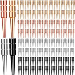 Lewtemi 192 Pieces Metal Cribbage Board Pegs Fit 1/ 8 Holes Cribbage Pins with a Tapered Design Friend and Family Pack for Traditional Board Game, 4 Colors