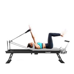 Orangelight Pilates Reformer Machine for Home Gym and Studio - Foldable Reformer Pilates Machine Equipment Up to 300 lbs Weight Capacity Balanced Body Reformer with 5 Color Cords