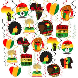 Know me Black History Month Hanging Swirls Party Decoration - African BHM Worthwhile Commemoration Festival Hanging Decoration Supplies