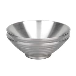 IMEEA Soup Bowls Ramen Bowls SUS304 Stainless Steel Bowl Double Walled Serving Bowl for Udon Soba Pho 9.5-Inch (2-Piece)
