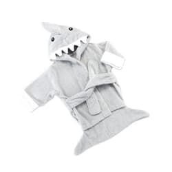 Baby Aspen Baby Shark Hooded Towel/Newborn Spa Bath Robe, Baby Beach Towel | Baby Bath Towel