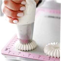 Jorzer Baking Nozzle 2Pcs Cream Piping Tips Sultan Ring Cookies Mold Kits Cake Decorating Baking Accessory Piping Nozzles