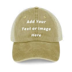 Yartroana Personalized Custom Baseball Caps Cowboy Hat Unisex Men Women Dad Hat Add Your Text Image Name Peak Hat for Unique Gift