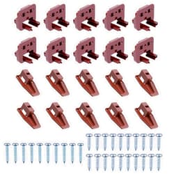 Chenyu 10 sets for kenlin Drawer Slide Track Guide Glide - Replacement Parts for Dressers and Nightstands - Bottom Mount - Brown (10)