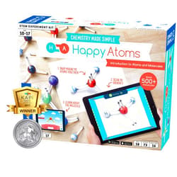 Thames & Kosmos Happy Atoms Magnetic Molecular Modeling Introductory Set | Intro To Atoms, Molecules, Bonding, Chemistry | Create 508 Molecules | 73 Activities | Plus Free Educational App For Ios, Android, Kindle