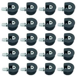 Lasenersm 20 Pieces Thread Cam Lock Shelf Support Pin Cam Lock Cabinet Shelf Support Holder Bracket Studs Pins for Furniture Kitchen Cabinet, Black