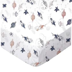 SHEETWORLD.COM SheetWorld Fitted Playard Sheet for Maxi-COSI Swift – 31 x 39 – 100% Cotton Jersey – Hypoallergenic, Butter Soft – Space Print – Made in USA